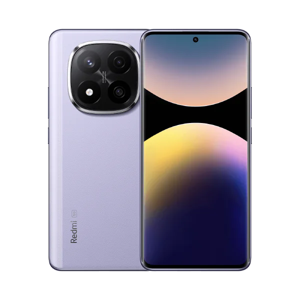 Xiaomi 14 color violeta vista frontal y trasera