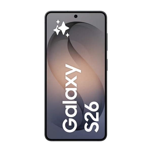 Samsung Galaxy S26 color grafito vista frontal y trasera