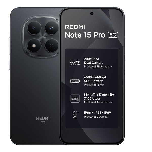 Redmi Note 15 Pro color negro